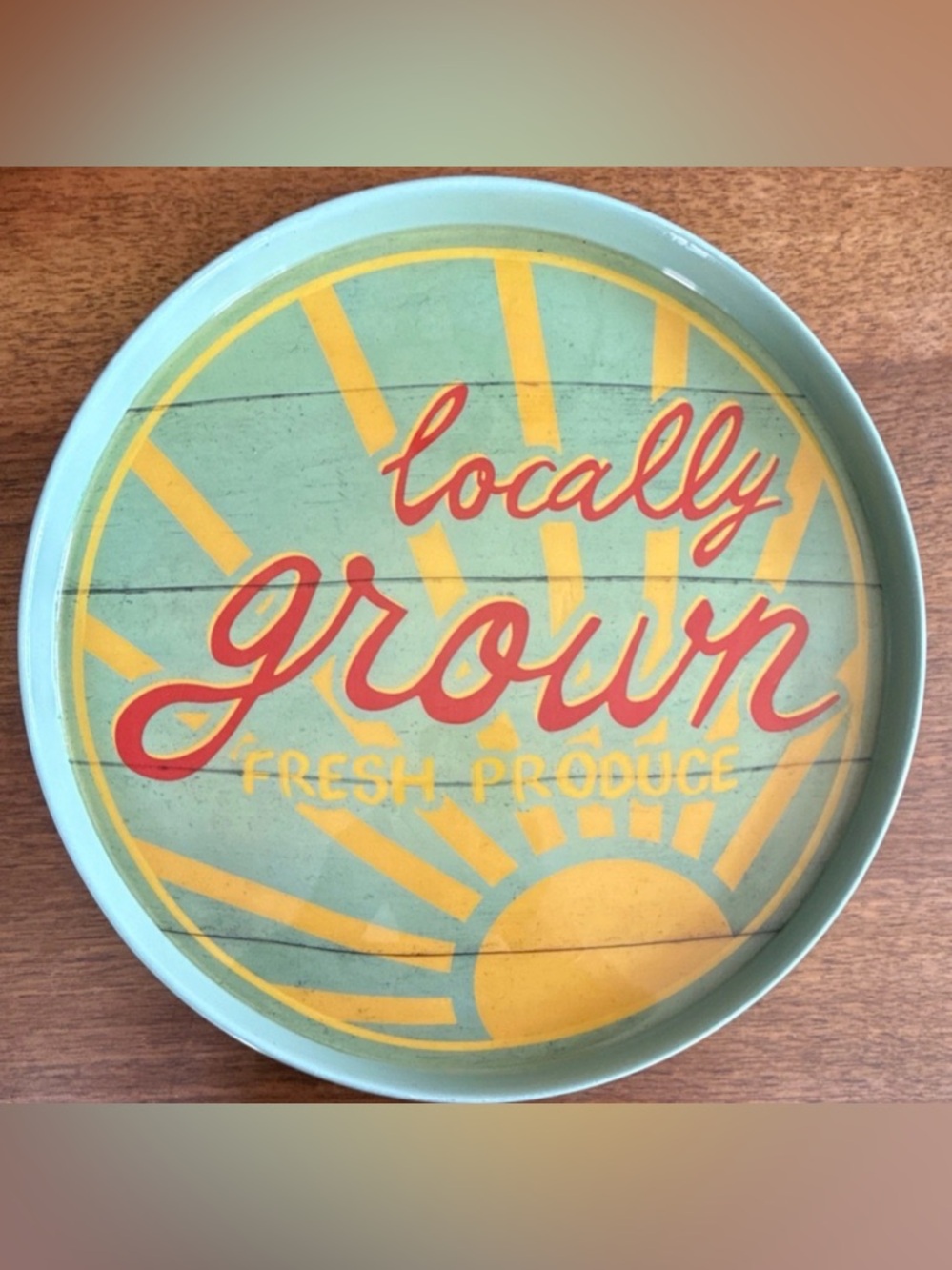 Fishs Eddy x West Elm metal and enamel decorative serving tray